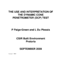 Dynamic Cone Penetrometer Excel Spreadsheet Inside Pdf Use And Interpretation Of The Dynamic Cone Penetrometer Dcp Test