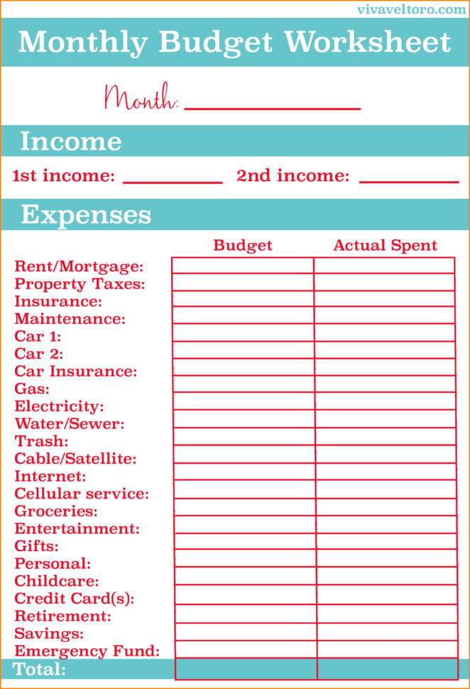 Easy Budget Spreadsheet Intended For 15+ Easy Budget Spreadsheet  Fax Coversheet