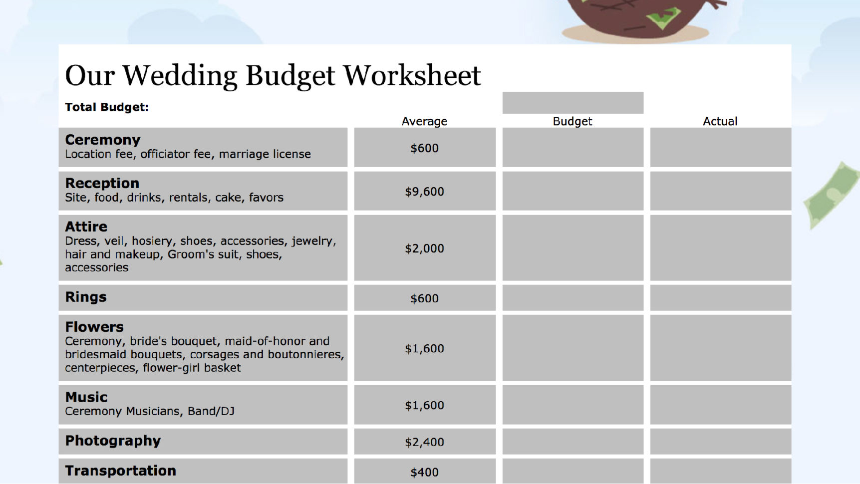 Easy Budget Spreadsheet Intended For 15 Easytouse Budget Templates  Gobankingrates