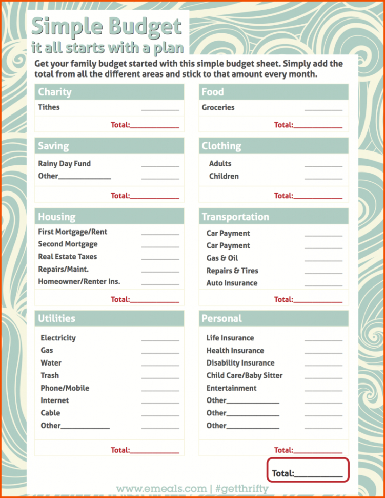 Easy To Use Budget Spreadsheet Throughout Easy Budget Forms  Kasare.annafora.co