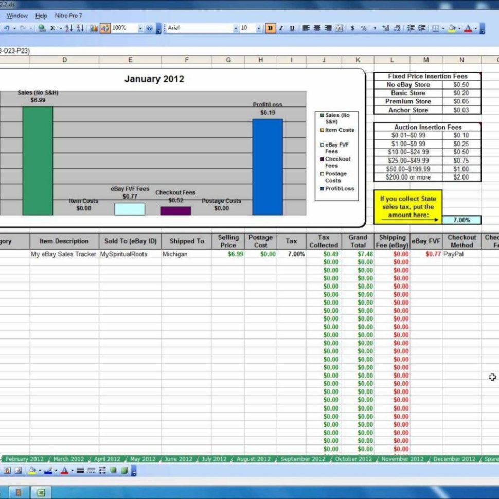 Ebay Spreadsheet With Regard To My Ebay Sales Tracker Spreadsheet  Youtube For Safety Tracking
