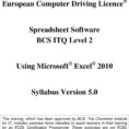 Ecdl Spreadsheet Test Regarding Ecdl. European Computer Driving Licence. Spreadsheet Software Bcs
