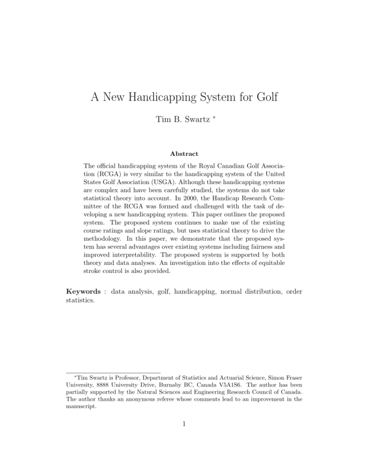 Eclectic Golf Spreadsheet With Regard To Handicapping Net Bestball Team Matches In Golf  Request Pdf