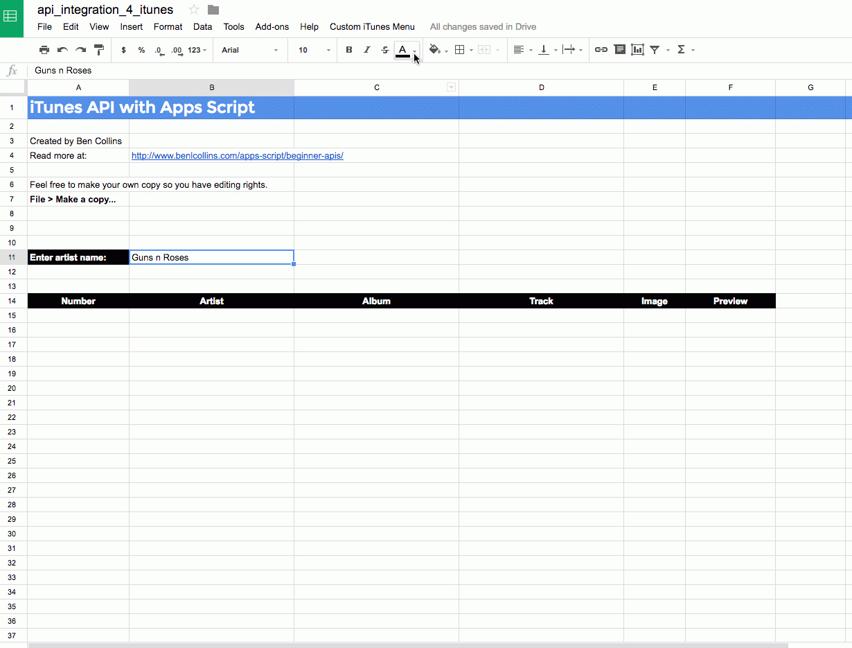 Edit Google Spreadsheet For Beginner Guide To Apis With Google Sheets And Google Apps Script