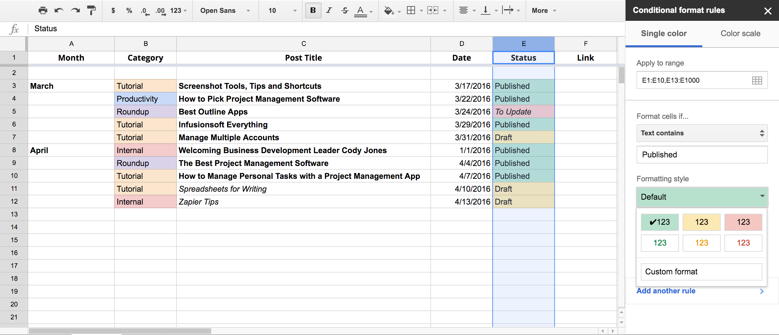 Editorial Calendar Spreadsheet Within How To Build An Editorial Calendar That Will Boost Your Productivity
