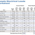 Electrical Panel Load Calculation Spreadsheet Throughout Electrical Plan With Load Schedule  Wiring Diagram