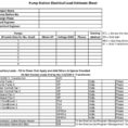 Electrical Spreadsheet Inside Electrical Estimating Spreadsheet Template Free