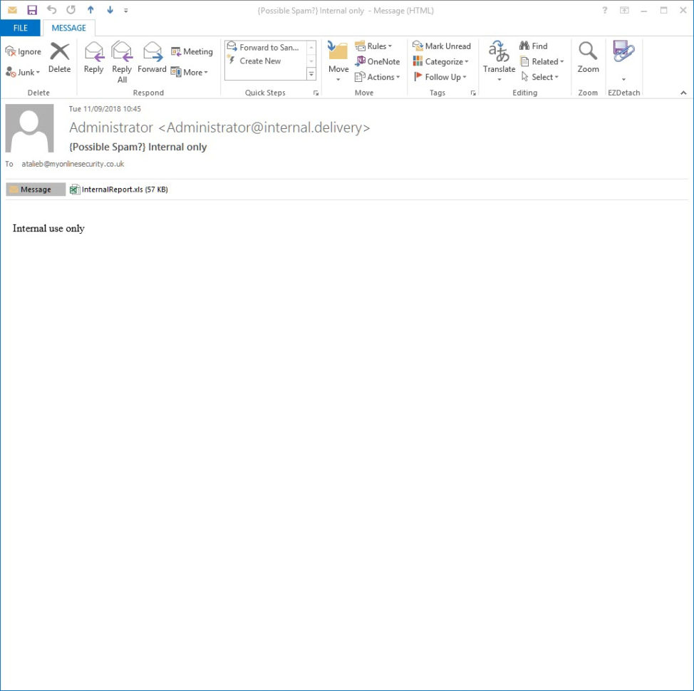 Email Excel Spreadsheet Pertaining To Trickbot Deliveredinternal Only Email With Macro Excel