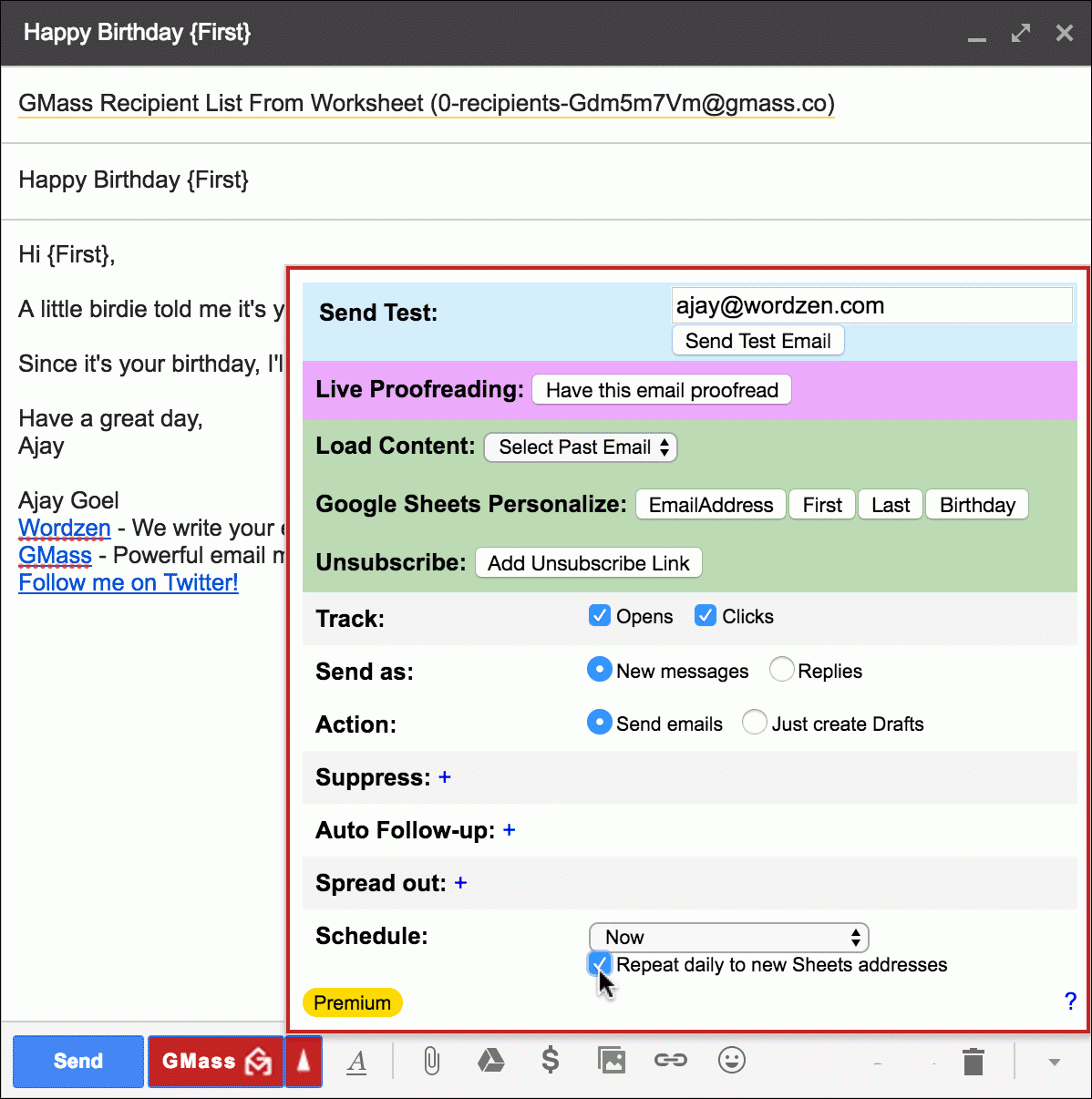 Email To Spreadsheet Within Use Gmail To Send Birthday And Datedriven Emails Automatically