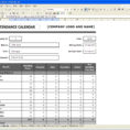 Employee Attendance Spreadsheet Inside Attendance Calendar  Excel Templates