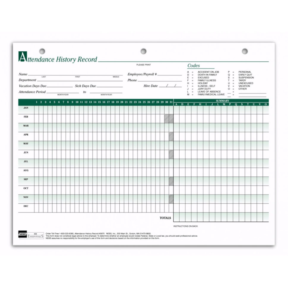 Employee Attendance Spreadsheet Intended For Employee Attendance Sheets 5875 At Print Ez. Employee Attendance Spreadsheet Intended For Employee Attendance Sheets 5875 At Print Ez.