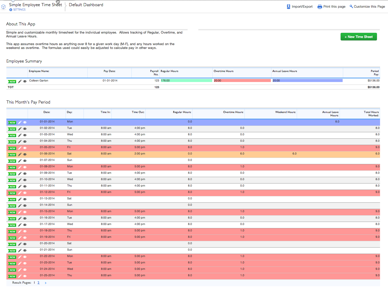 Employee Overtime Tracking Spreadsheet Throughout Simple Employee Time Sheet Quick Base Timesheet1 Overtime Tracking