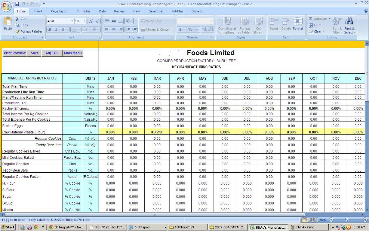 Employee Production Tracking Spreadsheet db excel com