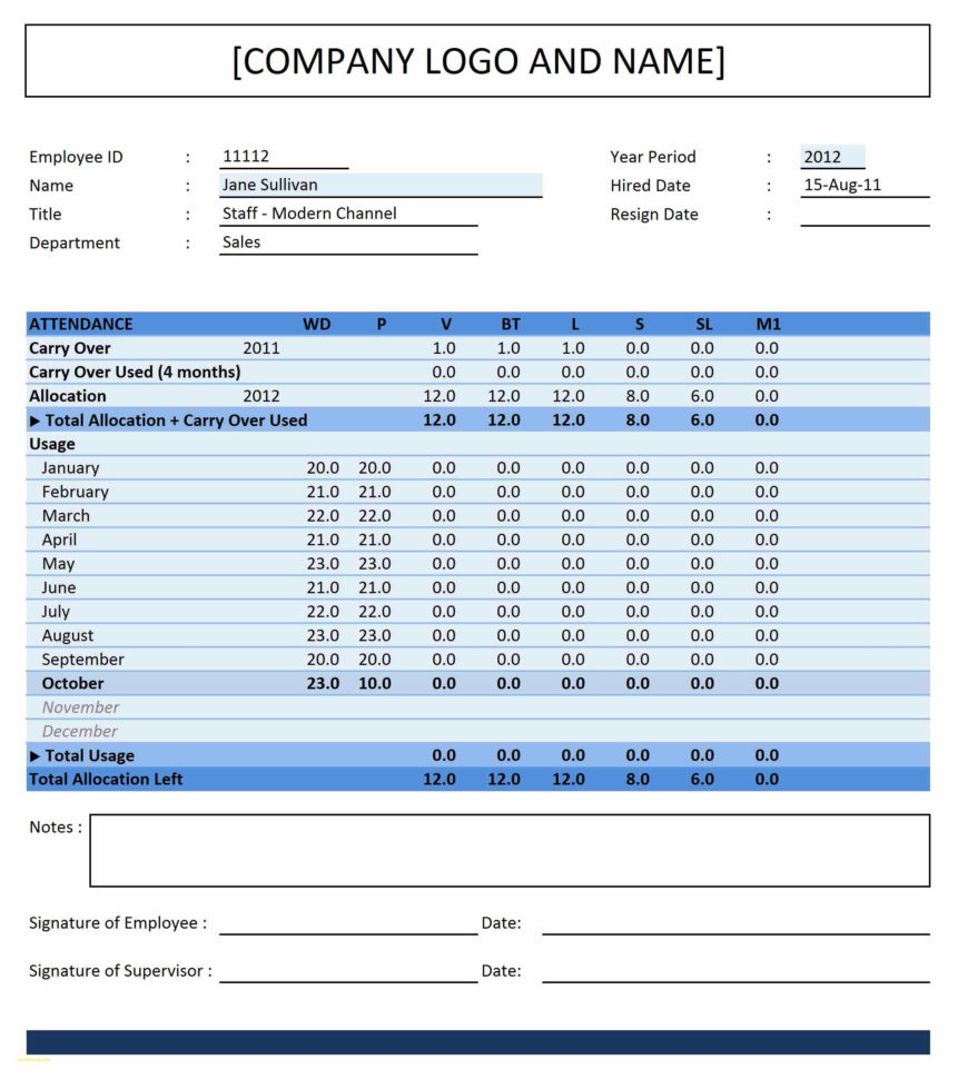Employee Stock Option Tracking Spreadsheet With Attendance Tracker Spreadsheet  Awal Mula