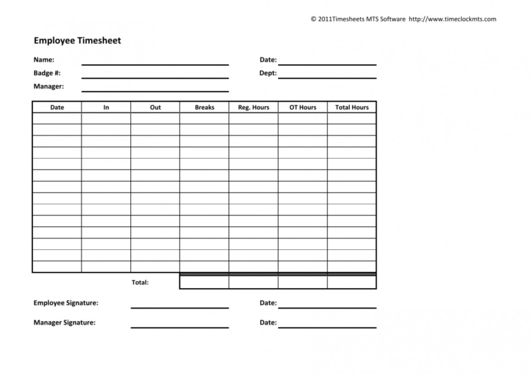 Employee Time Tracking Spreadsheet Free inside 003 Free Weekly ...