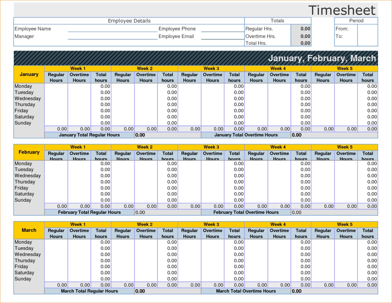 Employee Timesheet Template Excel Spreadsheet Inside Multiple Employee Timesheet Template Employees Time Sheet Excel And