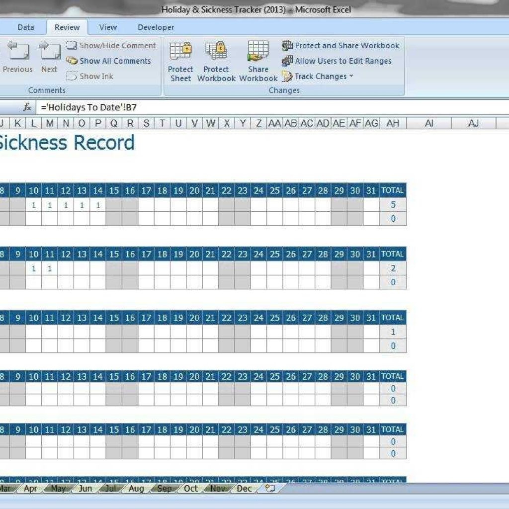 microsoft excel vacation tracking spreadsheet