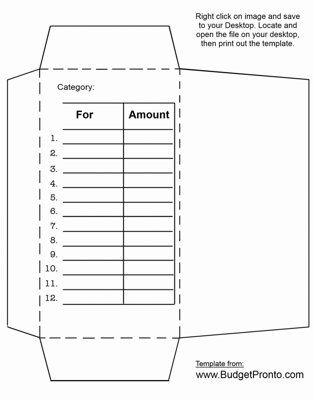 Budget Envelopes Template 