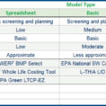 Epa Tanks Spreadsheet For Green First Approach For Wet Weather Programs