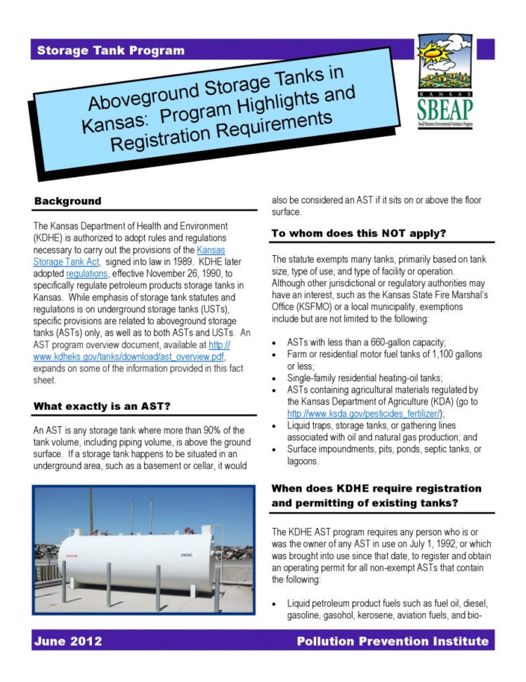Epa Tanks Spreadsheet Within Storage Tanks  Kstate Ppi
