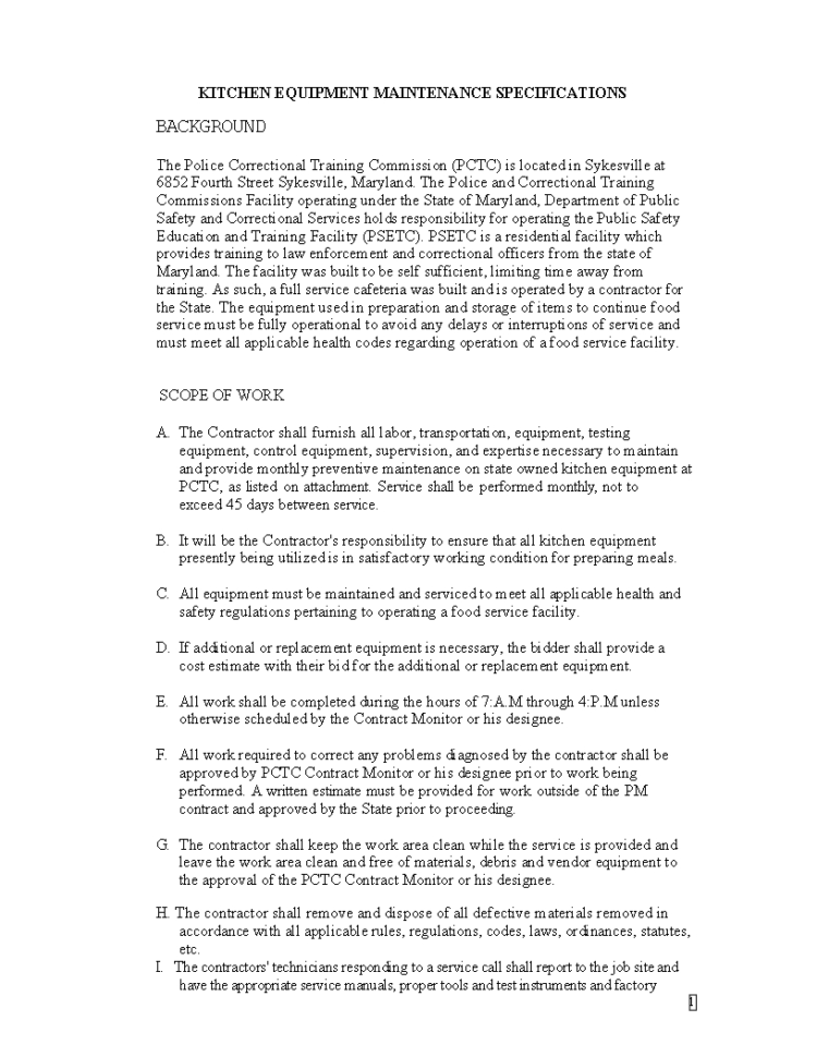 Equipment Maintenance Schedule Spreadsheet Inside Free Kitchen Equipment Maintenance Schedule  Templates At