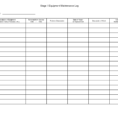 Equipment Maintenance Tracking Spreadsheet In Preventive Maintenance Spreadsheet Schedule Template Excel Free