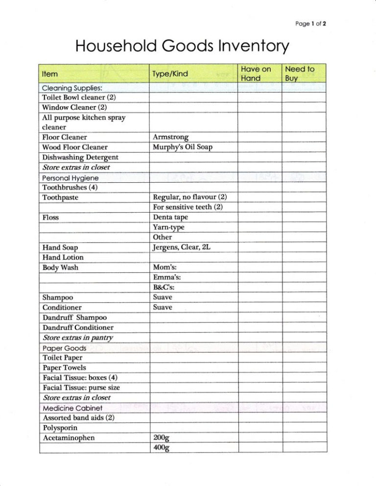 Essential Oil Inventory Spreadsheet With Home Inventory Template Free With Spreadsheet For Excel Plus 768x992 