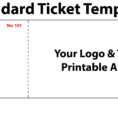Event Ticket Sales Spreadsheet With Event Ticket Template Spreadsheet Word Free Download