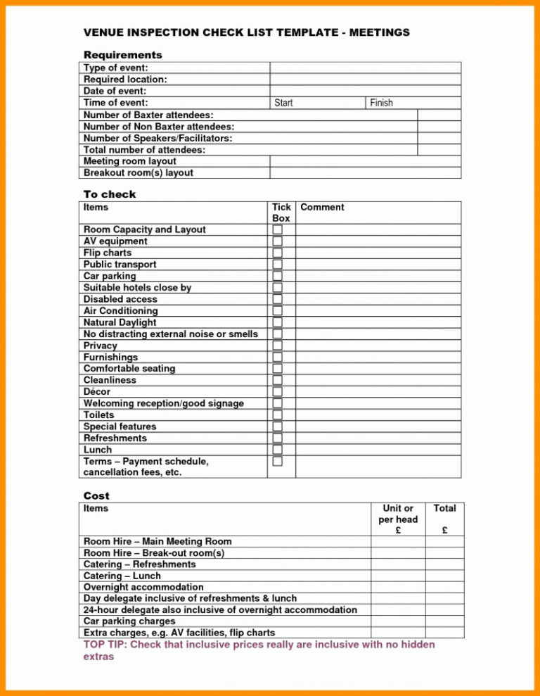 Event Venue Comparison Spreadsheet with regard to Excel Wedding Venue ...