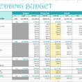 Example Excel Budget Spreadsheet Regarding Wedding Excel Budget  Kasare.annafora.co