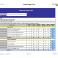 Example Of A Project Budget Spreadsheet For Sample Project Budget Spreadsheet Excel Examples Budgetpreadsheet