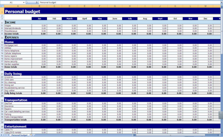 Free excel spreadsheet for small business income and expenses