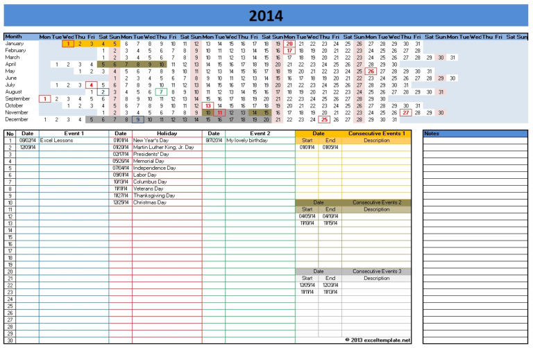 Excel Calendar Spreadsheet for Free Excel Calendar Templates Xls ...