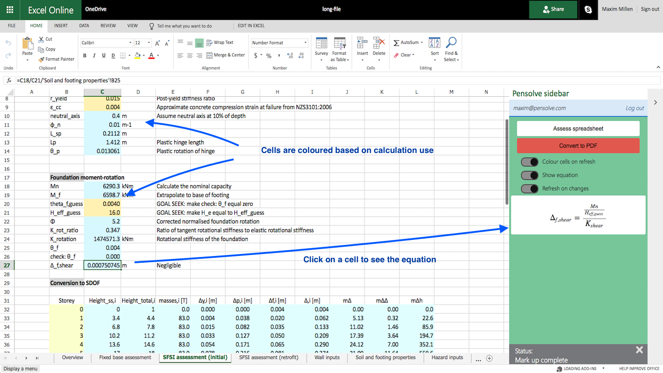 Excel Engineering Spreadsheets Intended For Pensolve  Engineering Spreadsheet Standard