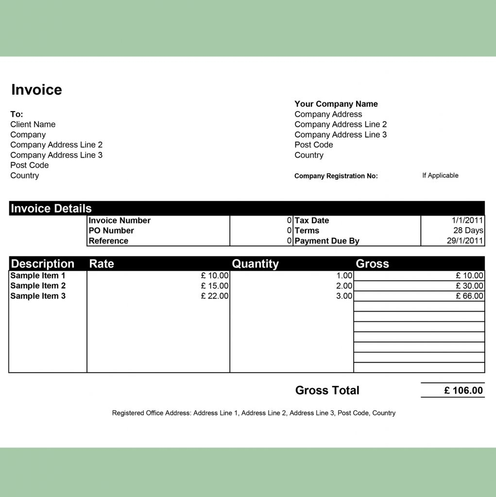 Excel Invoice Spreadsheet within Free Invoice Templatesinvoiceberry The Grid System Excel