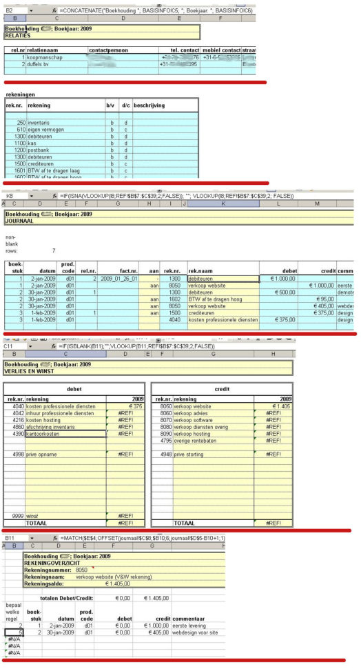 Excel Spreadsheet Boekhouden Inside Nog Maar Eens: Boekhouden In Excel Nu Met Screenshots Van Excel