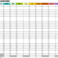 Excel Spreadsheet Calendar Template Within Blank Calendar  9 Free Printable Microsoft Excel Templates