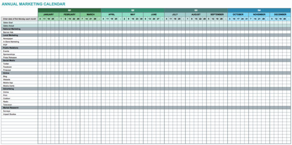 Excel Spreadsheet Calendar Template — db-excel.com