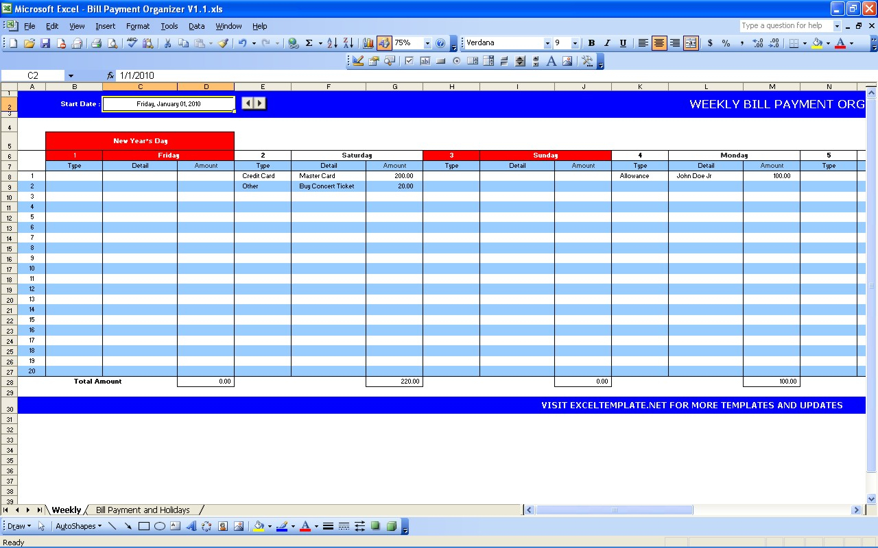 Excel Spreadsheet For Bill Tracking Throughout Excel Template For Bills Spreadsheet Templates Expense Tracking Bill
