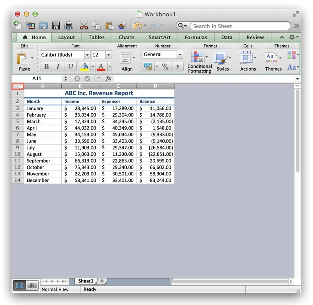 spreadsheet for mac os 10.7.5