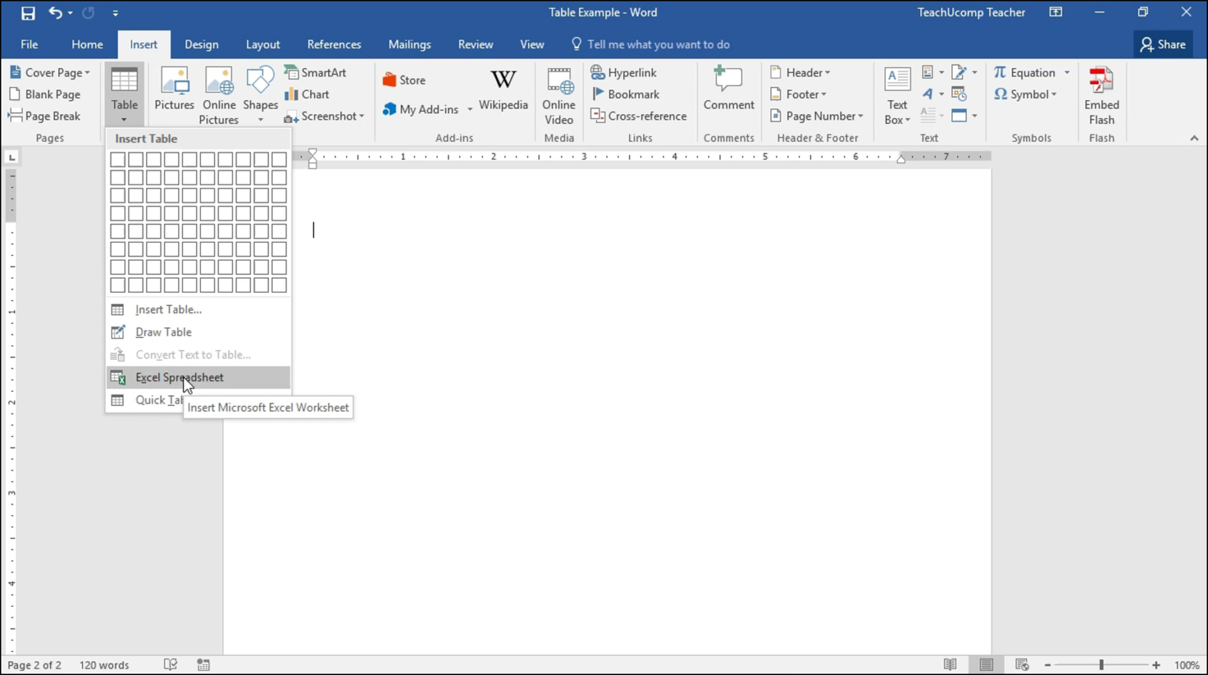 Excel Spreadsheet In Word For Insert An Excel Worksheet Into A Word 9649