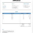 Excel Spreadsheet Invoice Intended For Excel Templates For Invoices Spreadsheet Template