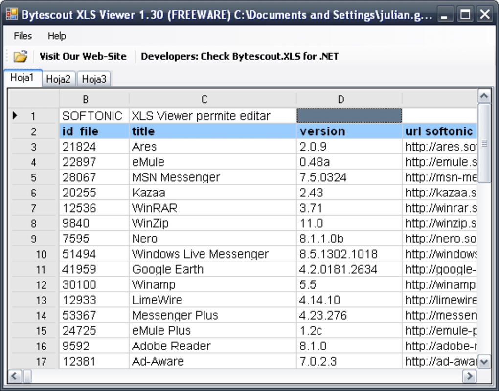 Excel Spreadsheet Reader Within Xls Viewer  Download