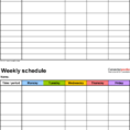 Excel Spreadsheet Schedule Regarding Free Weekly Schedule Templates For Excel  18 Templates