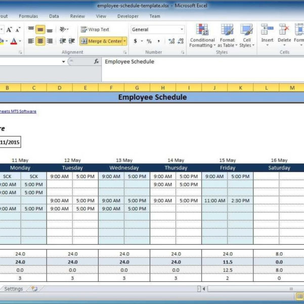 Excel Spreadsheet Scheduling Employees Google Spreadshee Excel ...