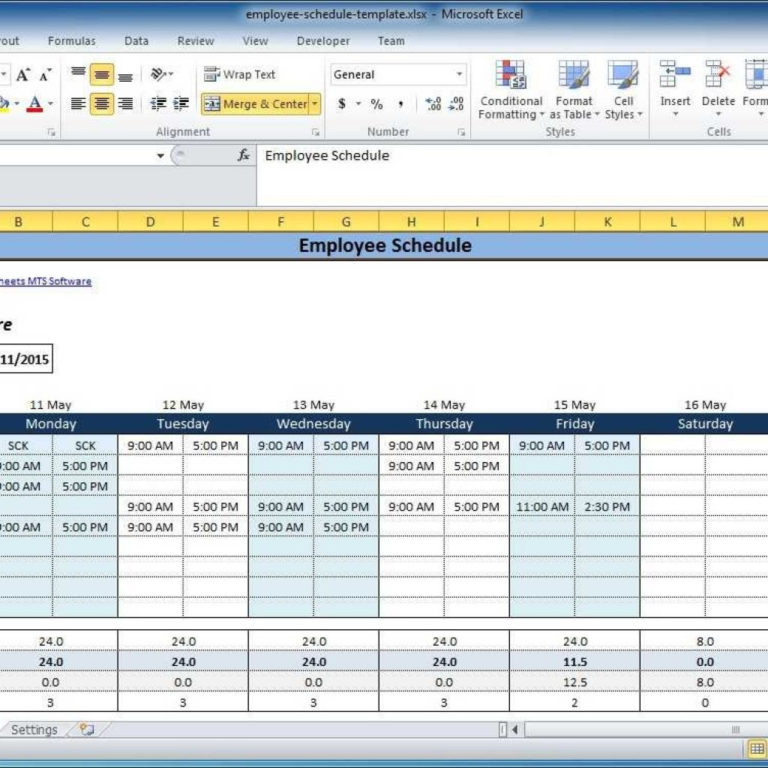 Excel Spreadsheet Scheduling Employees — db-excel.com