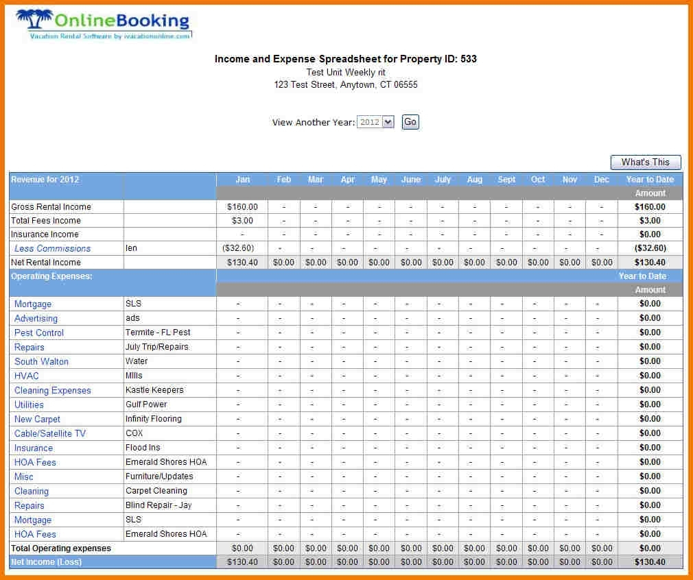 monthly business expenses spreadsheet template free