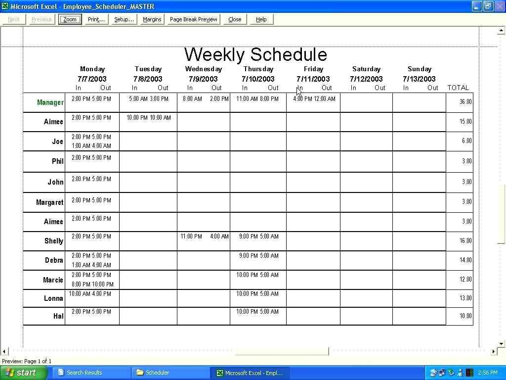 Excel Spreadsheet Template For Employee Schedule With Excel Spreadsheet For Scheduling Employee Shifts And With Template