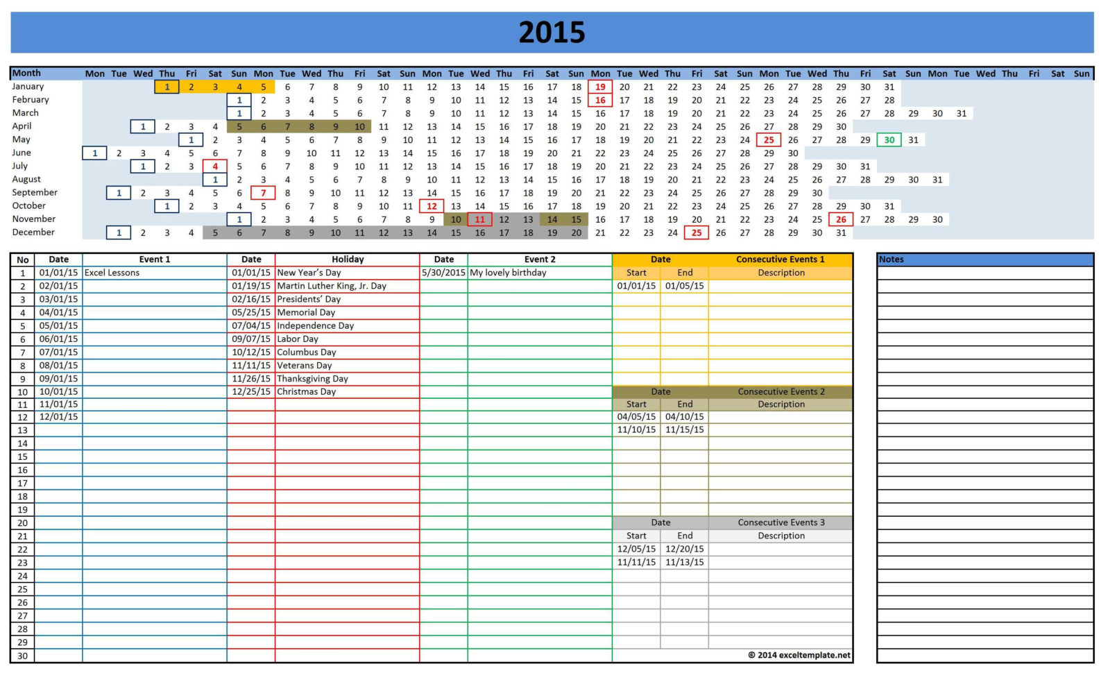 Excel Spreadsheet Templates Calendar With Best Photos Of 2015 Monthly Calendar Template Excel Spreadsheet For