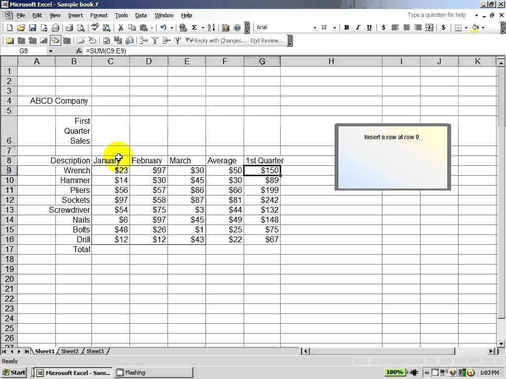 spreadsheets with microsoft excel test